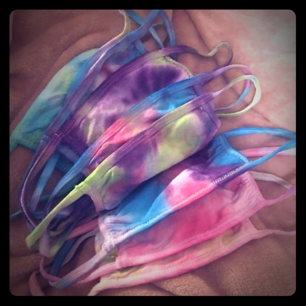 Tie dyed face masks